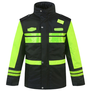 加厚高速救援施工反光棉衣外套